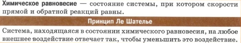 Химическое равновесие. Принцип Ле Шателье