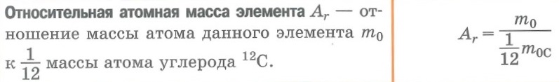 Относительная атомная масса элемента