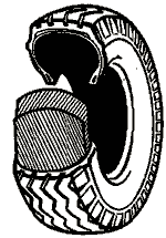 Диагональная шина (редкая, специального применения) 
