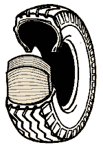 Радиальная шина (распространенная) 