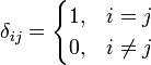 символ кронекера, математический символ
