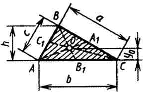 Вычисление размеров плоской фигуры: Треугольник.