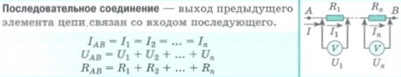 Последовательная электрическая цепь. Последовательное соединение.