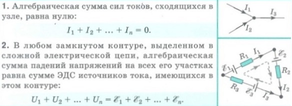 Правила Кирхгофа для электрических цепей