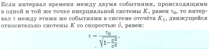 Относительность промежутков времени
