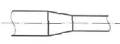 Условное графическое изображение на планах и разрезах. Патрубок переходный концентрический (сгон). Значок на чертежах. Код обозначения 2.5.12.
