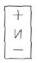 Условное графическое обозначение. Ионизатор (буква И). Значок на чертеже. Код обозначения 3.3.25.