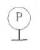 Условное графическое обозначение. Датчик давления (P). Значок на чертеже. Код обозначения 5.1.05.